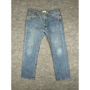 Vintage Levi's 501 Jeans Mens 36x32 Blue Button Fly Distressed‎ Fladed Preowned